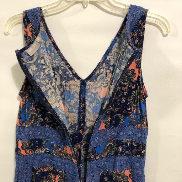 eShakti dress EUC  m/s blue, peasant boho style - Picture 10 of 15